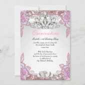 Quinceanera Pink Lila 15e verjaardag Partij 2 Kaart (Voorkant)