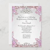 Quinceanera Pink Lila 15e verjaardag Partij 2 Kaart (Achterkant)