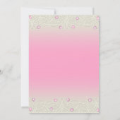 Quinceanera Pink Sparkle and Lace Kaart (Achterkant)