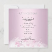 Quinceanera Pink White Tiara Butterfly Kaart (Achterkant)