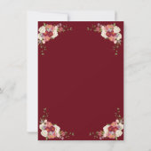 Quinceañera Pioen Bloemen Bourgondië Verjaardag Kaart (Achterkant)