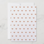 Quinceañera Princess Crown & Heart Roos Gold Kaart (Achterkant)