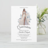 Quinceanera Princess Diamond Glitter Gown Kaart (Staand voorkant)