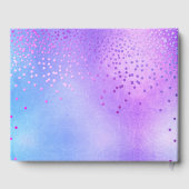 Quinceanera Princess Glitter Gown, Aqua Blue Gastenboek (Achterkant)