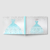 Quinceanera Princess Glitter Gown Ombre Blue Gastenboek (Volledig)