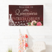 Quinceanera princess kledingfeest spandoek (Insitu)