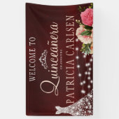 Quinceanera princess kledingfeest spandoek (Verticaal)