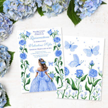 Quinceanera Princess Rozen Butterfly Baby Blauw