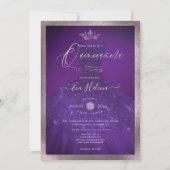 Quinceañera, Prinses Sparkle Gown Aubergine Kaart (Achterkant)