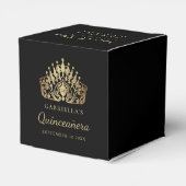 Quinceañera Prinses Tiara Kroon Dank u Bedankdoosjes (Achterkant)