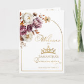 Quinceanera-programma's | Bourgondische Herfst Flo Programma (Voorkant)