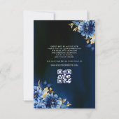 Quinceanera QR Code Royal Blue Butterfly Princess Kaart (Achterkant)