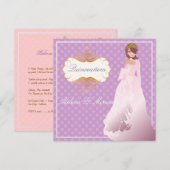 Quinceañera/Quince años princess/diy background Kaart (Voorkant / Achterkant)