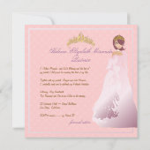 Quinceañera/Quince años princess/diy background Kaart (Achterkant)