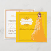 Quinceañera/Quince años princess/faux gold Kaart (Voorkant / Achterkant)