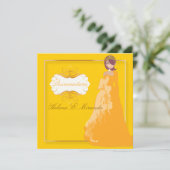 Quinceañera/Quince años princess/faux gold Kaart (Staand voorkant)