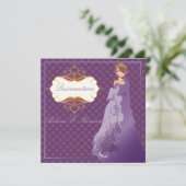 Quinceañera/Quince años princess/polka dots Kaart (Staand voorkant)