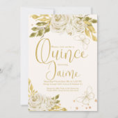 Quinceanera Quince Waterverf Butterflies Ivory Kaart (Voorkant)