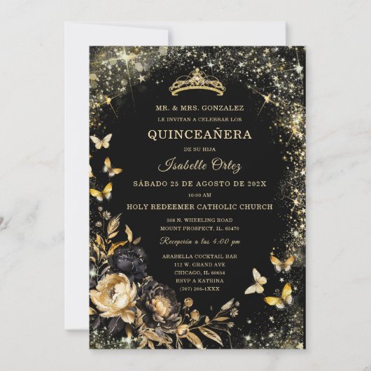 Quinceanera Quotes in het Spaans Kaart (Voorkant)