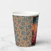  Quinceañera Red Dress Aangepaste Naam Talavera Papieren Bekers (Rechts)