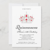 Quinceanera, Red Invitations Kaart (Voorkant)