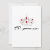 Quinceanera, Red Invitations Kaart (Achterkant)