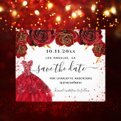 Quinceanera red jurk white budget behalve datum flyer