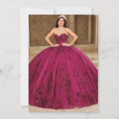 Quinceanera Red Roses Foto 15e verjaardag Kaart (Achterkant)