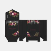 Quinceanera Red Roses Gold High Heels Sparkle Star Bedankdoosjes (Uitgevouwen)