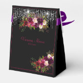 Quinceanera Red Roses Gold High Heels Sparkle Star Bedankdoosjes (Achterkant)