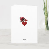 Quinceanera Red Roses Hearts Red Satin (Achterkant)