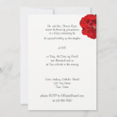 Quinceanera, Red Roses Invitation / Sweet Sixteen Kaart (Achterkant)