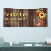Quinceañera Red Roses Sunflower Cowboy Boots Spandoek (Beurs)