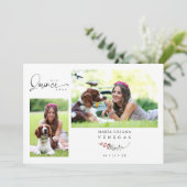 Quinceañera Red Trendy Branches Español 2 Kaart (Staand voorkant)