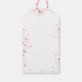 Quinceanera red white glitter ballonnen dankjewel cadeaulabel (Achterkant)