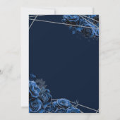 Quinceañera Regal Royal Blue & Silver met Gown Kaart (Achterkant)