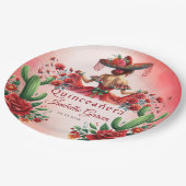 Quinceañera Rode Mexicaanse Stijl Papieren Bordje (Gekanteld)