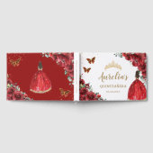 QUINCEAÑERA Rode Rozen Princess Butterflies Gastenboek (Volledig)