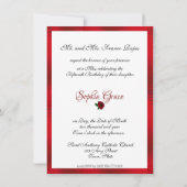 Quinceanera Rode Rozen Rood Satijn Zwart Wit Toile Kaart (Achterkant)