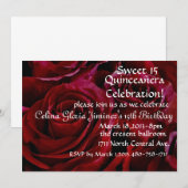 Quinceañera rode rozen uitvindingen kaart (Voorkant / Achterkant)