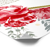 Quinceanera Rode Zitkaart Teken Vlinders Poster (Hoek)