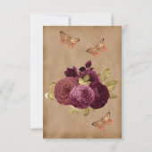 Quinceañera Rood Engels Rozen Goud Rood Masquerade Save The Date (Achterkant)