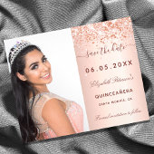 Quinceanera roos blush foto budget Opslaan Datum Flyer