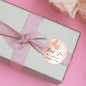 Quinceanera roos blush glitter ballon ronde sticker