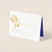 Quinceanera Roos Folie Custom Bedankt Folie Kaarten (Voorkant)