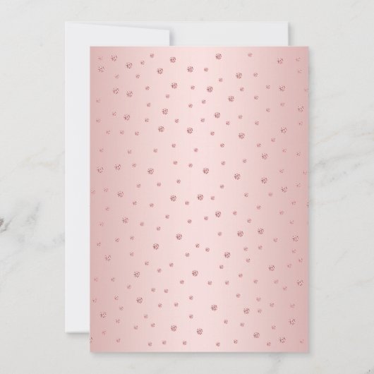 Quinceanera - Roos Gold Black White Kaart (Achterkant)