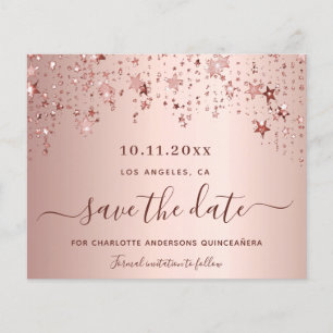 Quinceanera roos Gold blush budget Bespaar op datu Flyer