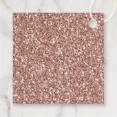 Quinceanera Roos Gold Glitter Floral Gift Label (Achterkant)