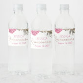 Quinceanera Roos Gold Glitter Water Fles Label Waterfles Etiket (Flessen)