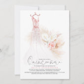 Quinceañera Roos Gold Pampas Grass 15th Birthday Kaart (Voorkant)